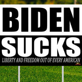 Biden Sucks 24x18 Double Sided Yard sign w/stake
